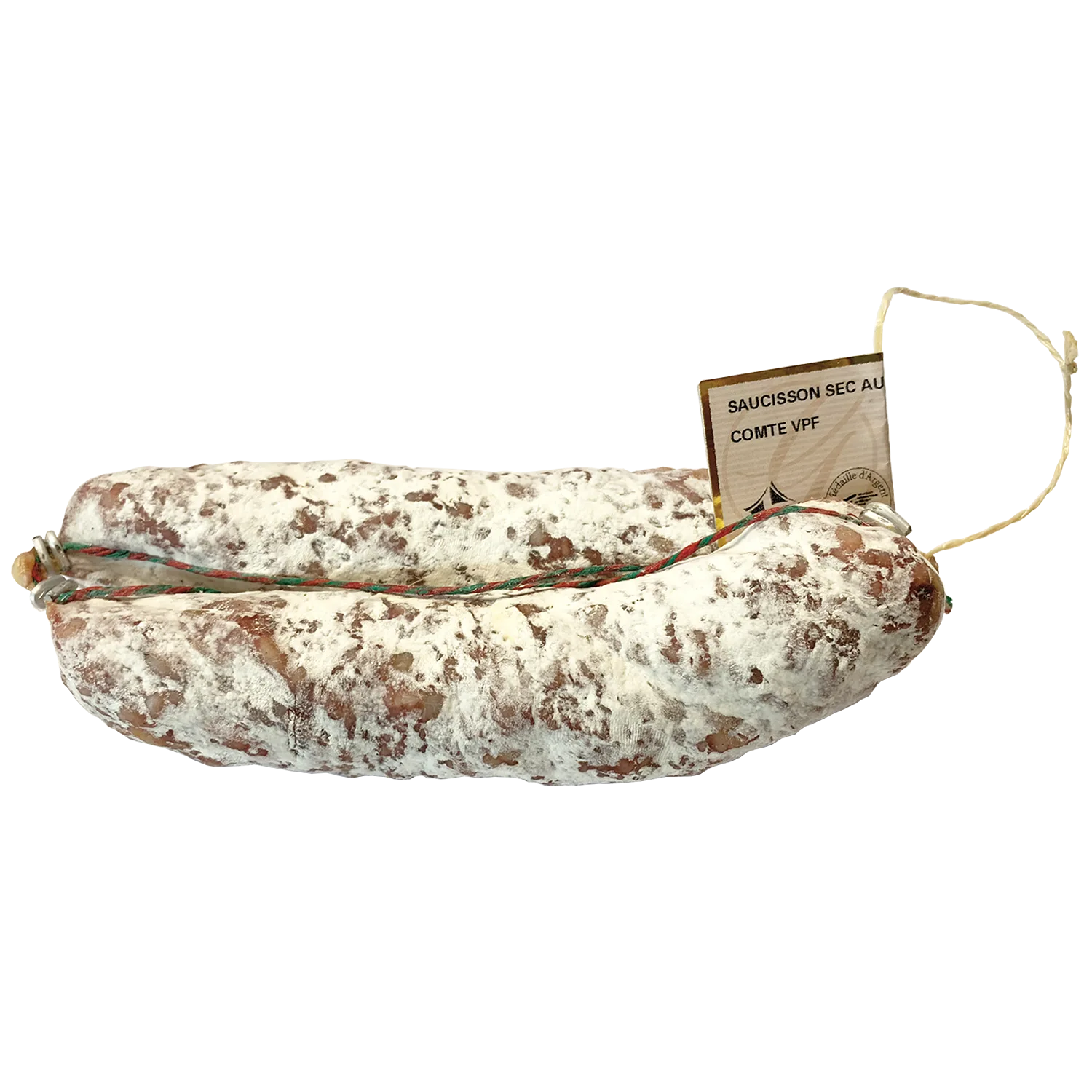 Saucisson pur porc et viande de porc au comté, 150g, saucisson fromage