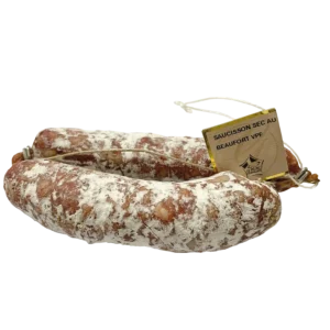 Saucisson sec pur porc au fromage de Beaufort, 150g, charcuterie artisanale