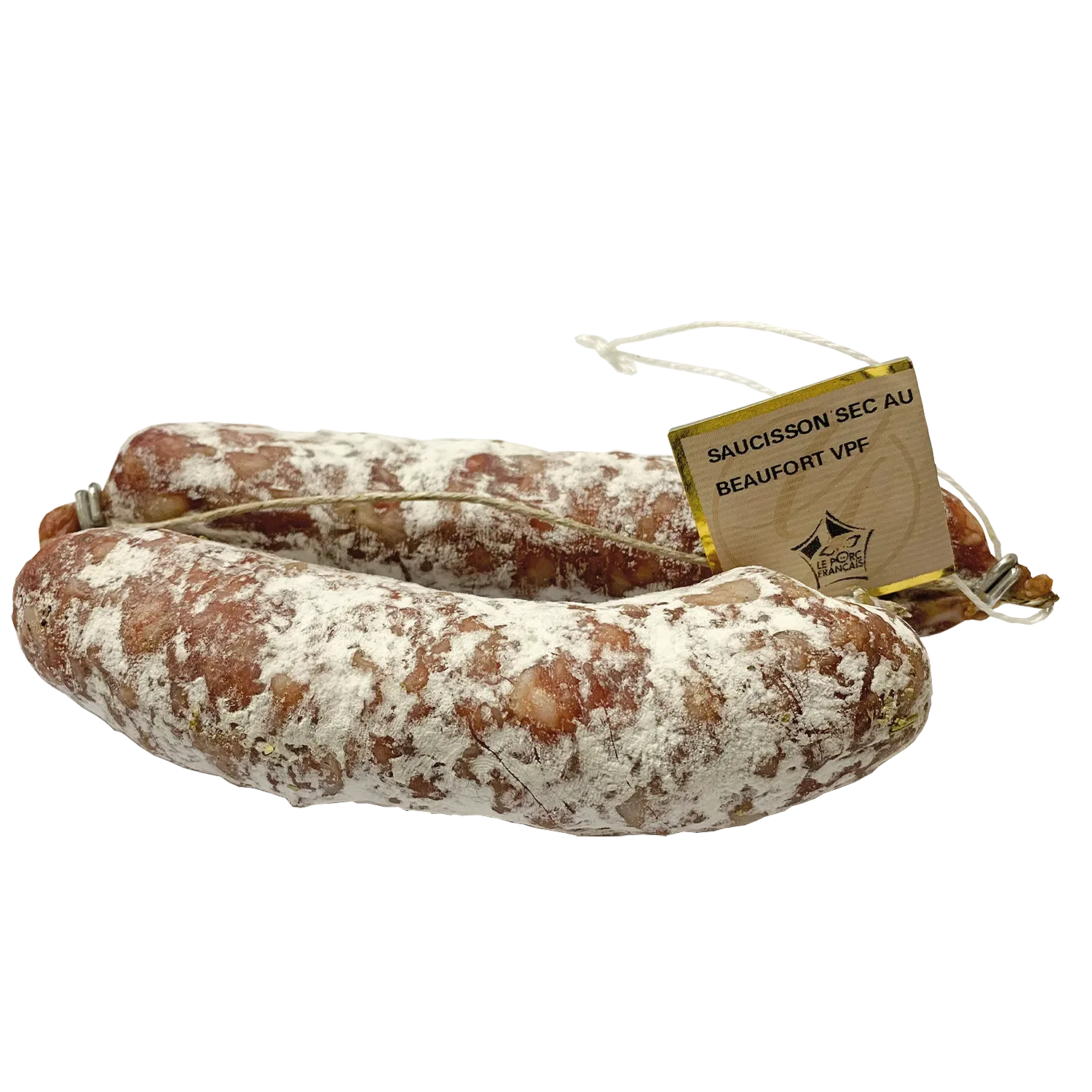 Saucisson sec pur porc au fromage de Beaufort, 150g, charcuterie artisanale