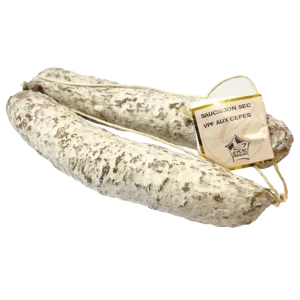 Saucisson pur porc aux cèpes des bois récoltés, 150g, saveur forestière