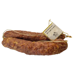Saucisson pur porc traditionnel fumé au bois de hêtre, 150g, saveur authentique