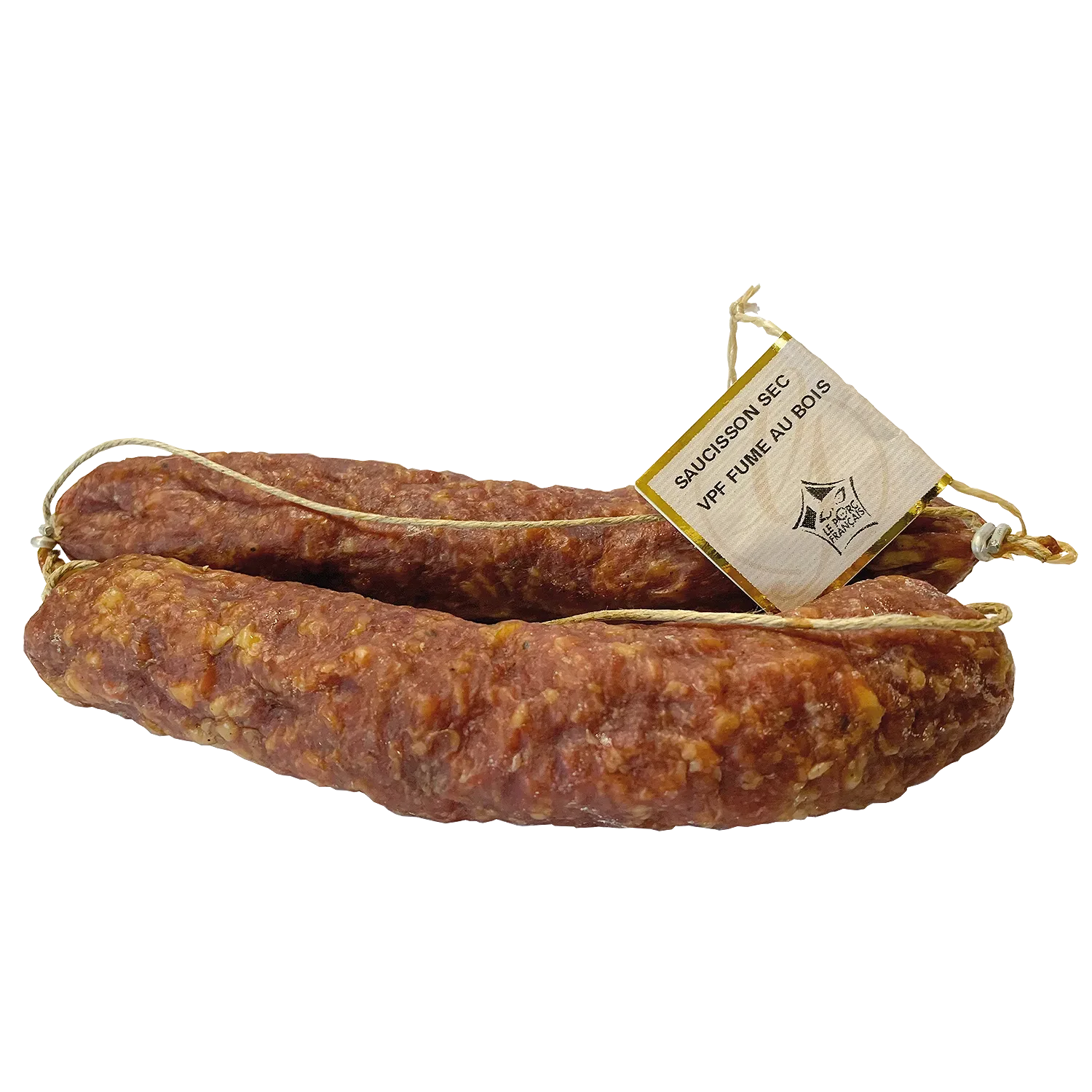 Saucisson pur porc traditionnel fumé au bois de hêtre, 150g, saveur authentique