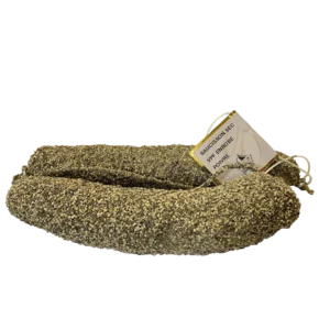 Saucisson sec pur porc enrobé de grains de poivre noir, 150g, épicé